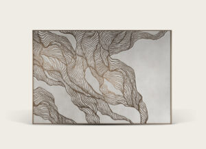 Alchymia Forest Rain Wall Decor White and Gold